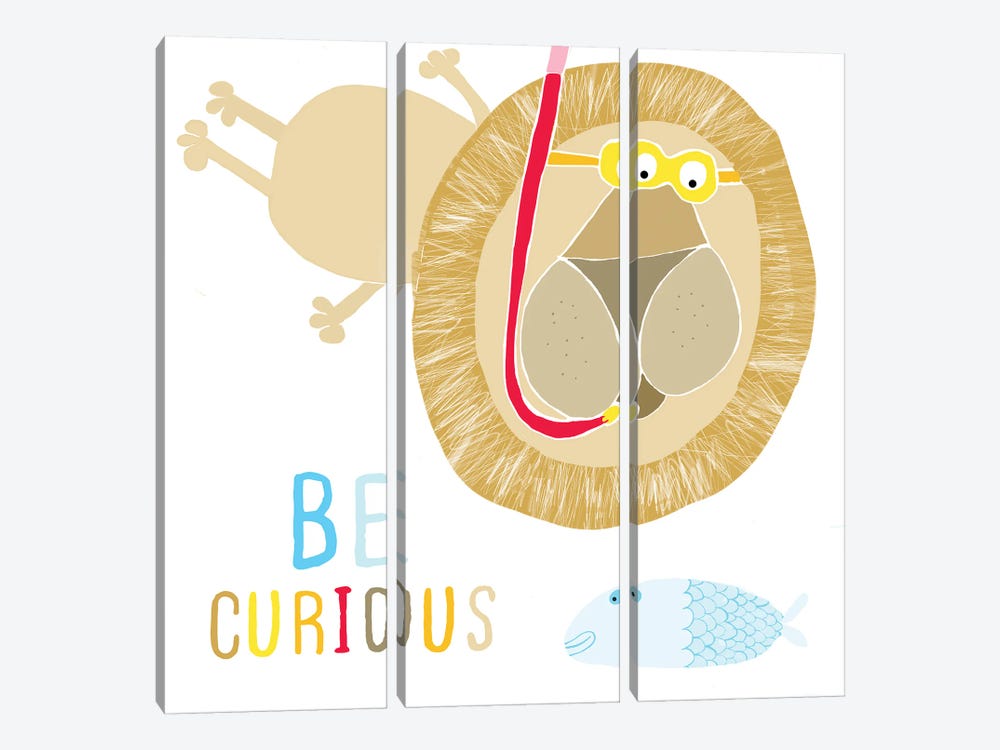 Be Curious by Carla Daly 3-piece Canvas Print