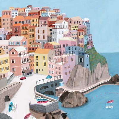 Manarola, Italy by Carla Daly acrylic art print