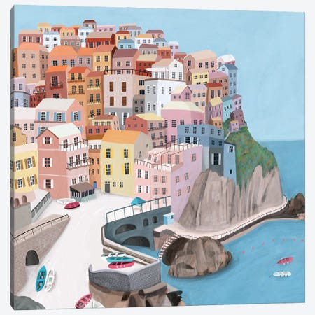 Manarola, Italy Canvas Print #CAY48} by Carla Daly Art Print