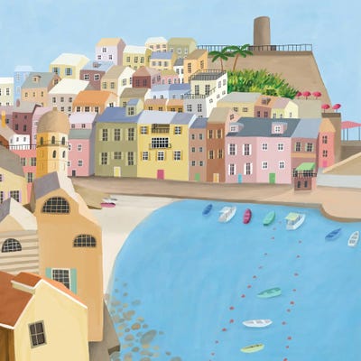 Vernazzaitaly by Carla Daly multi panel art