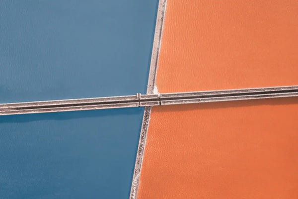 Aerial Photography: Tiles And Orange by Andrea Caruso