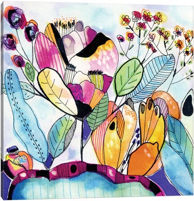 Surreal Garden Canvas Art Print - Colorful Spring
