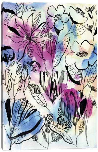 Wild Flowers I Canvas Art Print - Colorful Contemporary