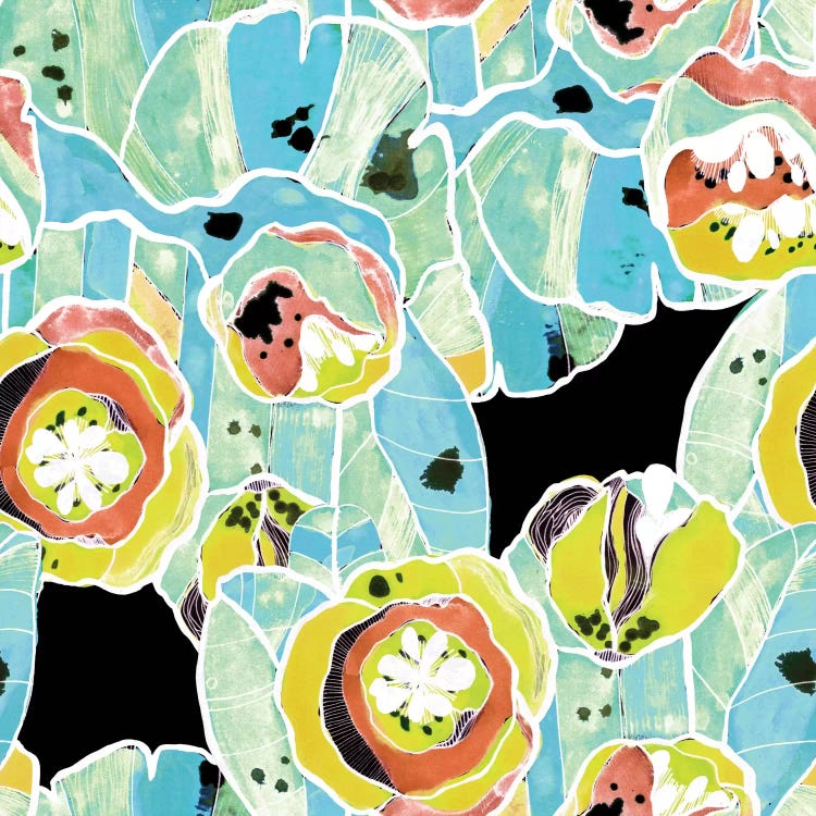 Abstract Flowers by Cayena Blanca wall art