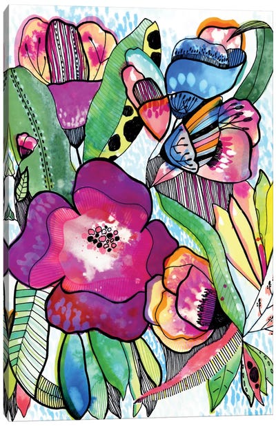 Flower Dream Canvas Art Print - Colorful Contemporary
