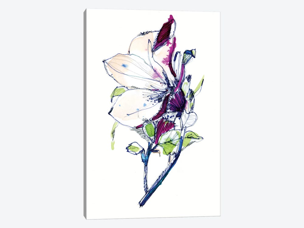 Flower Sketch 1-piece Canvas Art Print