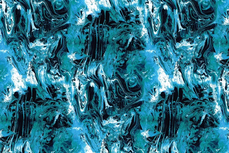 Blue Marbled by Cayena Blanca canvas print