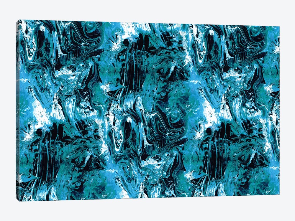 Blue Marbled by Cayena Blanca 1-piece Canvas Art Print