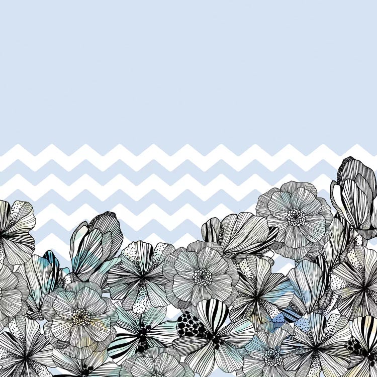 Chevron Flowers by Cayena Blanca wall art