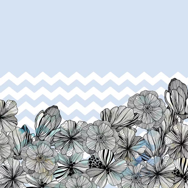 Chevron: Chevron Flowers by Cayena Blanca