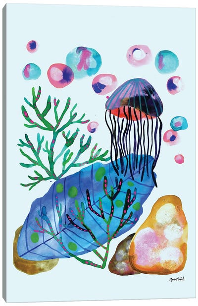 Sea Life Canvas Art Print - Jellyfish Art
