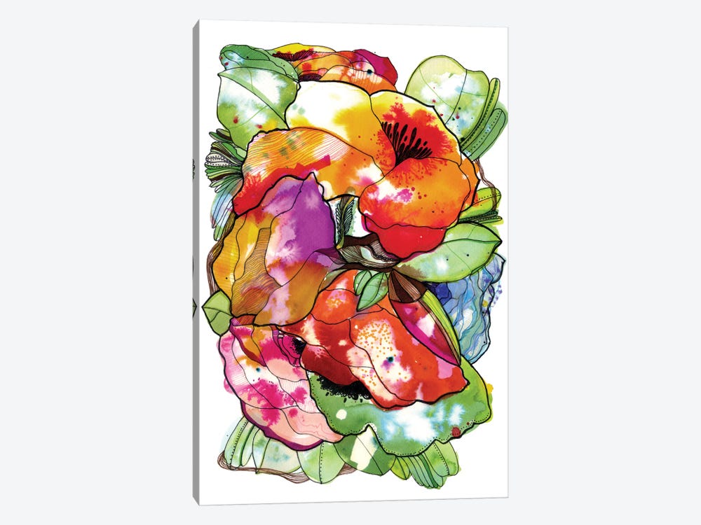 Organic Flowers 1-piece Canvas Art