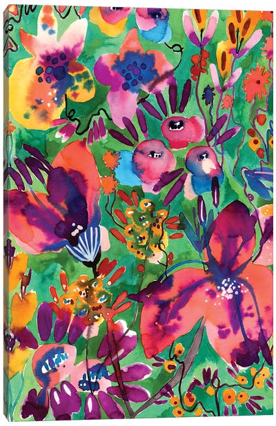 Hana Canvas Art Print - Polka Dot Patterns