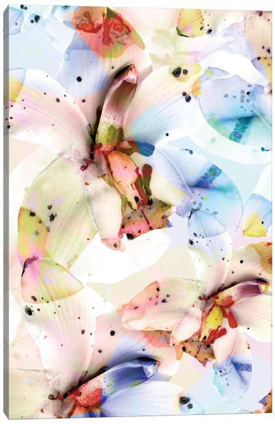 Psycho Orchids Canvas Art Print - Colorful Contemporary