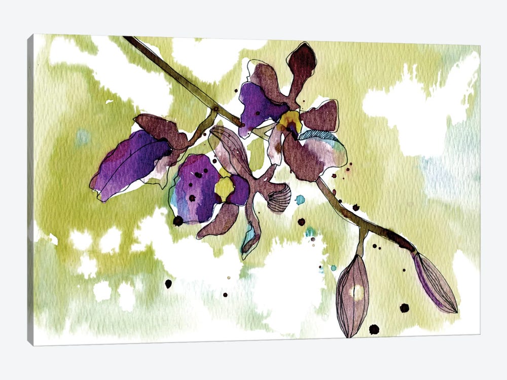 Purple Orchids by Cayena Blanca 1-piece Canvas Artwork