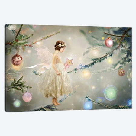 Christmas Tree Fairy Canvas Print #CBD21} by Charlotte Bird Canvas Art