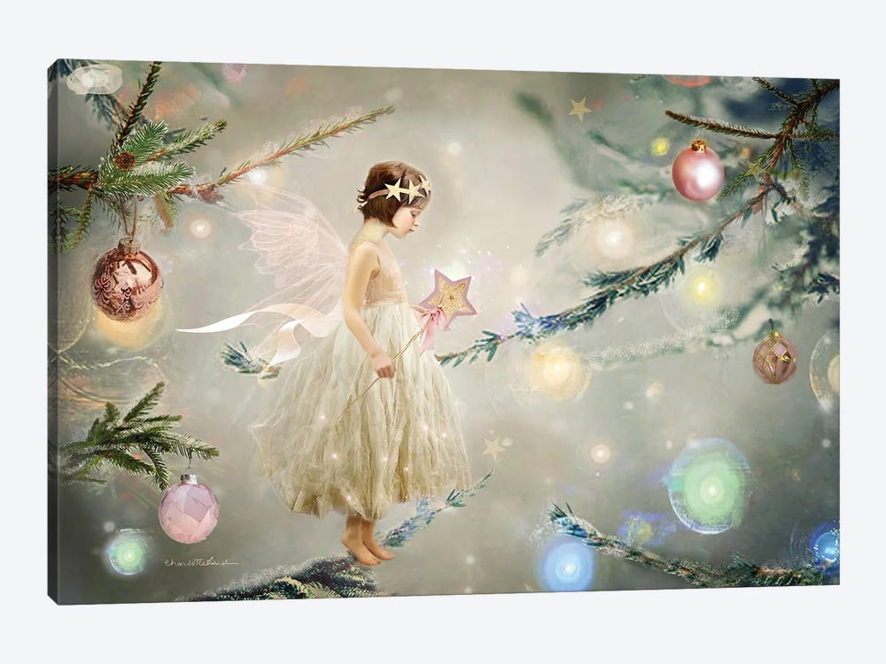 Christmas Tree Fairy by Charlotte Bird 1-piece Canvas Art Print