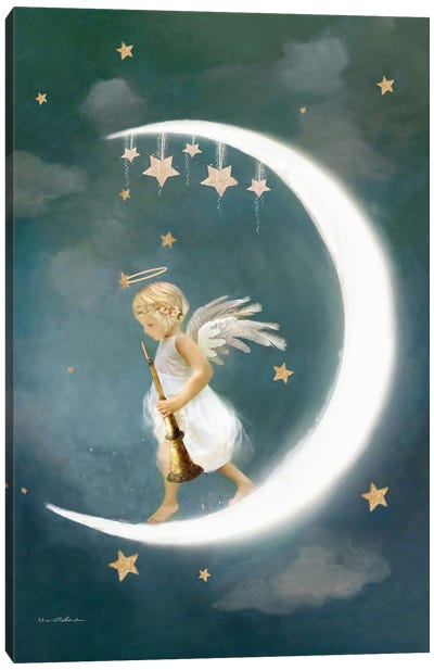 Angel Of Friendship Alternative Canvas Art Print - Crescent Moon Art