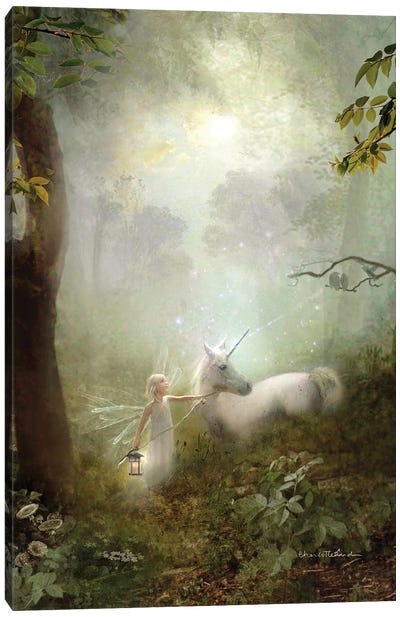 The Journey Home Canvas Art Print - Friendly Mythical Creatures