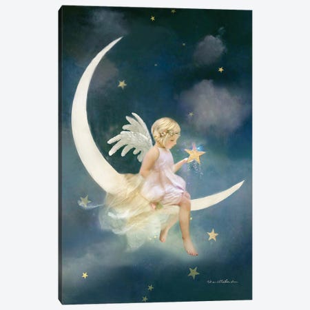 Angel Of Dreams And Wishes Canvas Print #CBD3} by Charlotte Bird Art Print
