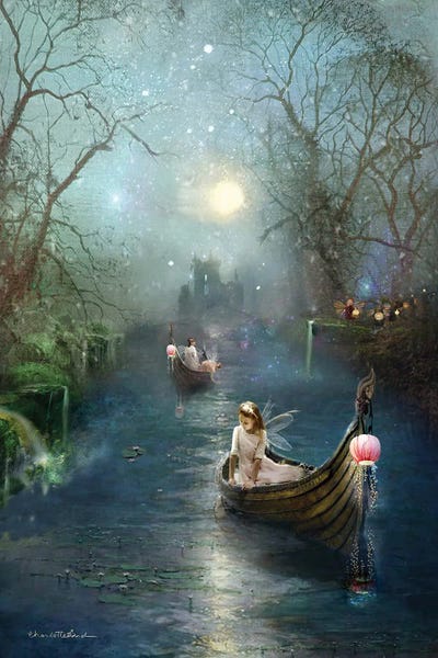 Kids Transportation Art: On Winter Lake by Charlotte Bird