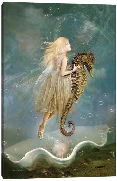 Sea Wishes Canvas Art Print - Mythical Creature Art