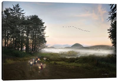 There Be Fairies Here Ireland Canvas Art Print - Mist & Fog Art