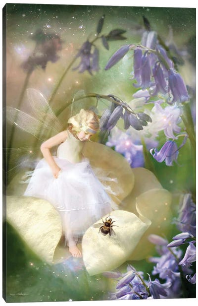 Song Of The Bluebells Canvas Art Print - The Secret Lives of Fairies
