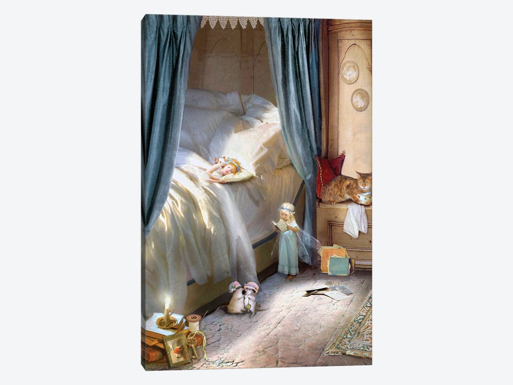 Bedtime Story by Charlotte Bird 1-piece Canvas Art Print