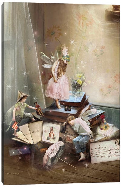 The Lost Toys Canvas Art Print - The Secret Lives of Fairies