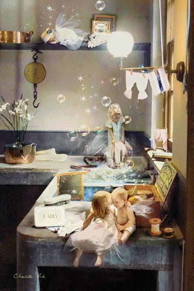 Kids Fantasy Art: Wash Day Blues by Charlotte Bird
