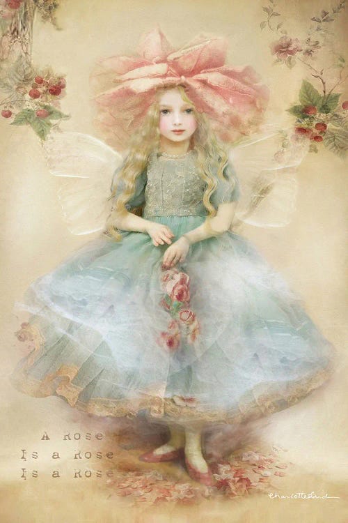 Rose Petal Fairy by Charlotte Bird wall art
