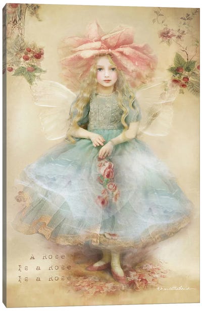 Rose Petal Fairy Canvas Art Print - Charlotte Bird