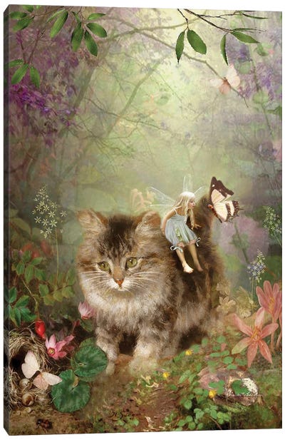 Butterfly Kisses Canvas Art Print - The Secret Lives of Fairies