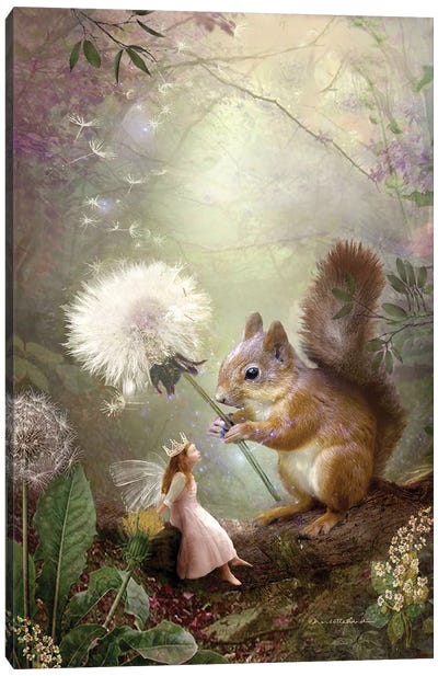 Queen For A Day Canvas Art Print - Squirrel Art
