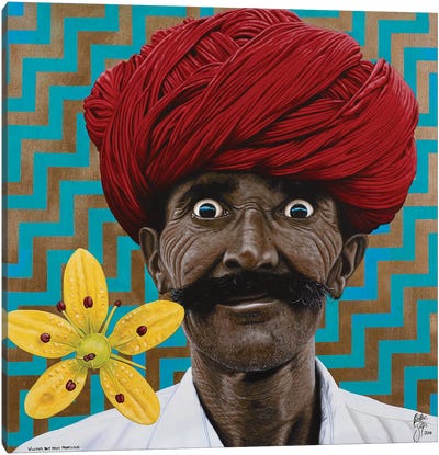 Wild Eyed Boy Canvas Art Print - Indian Décor