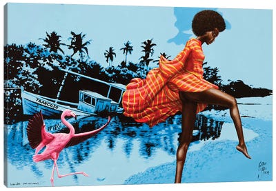 Lush Life Canvas Art Print - Flamingo Art