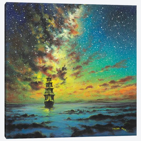 Smooth Sailing Canvas Print #CBF13} by ColorByFeliks Art Print