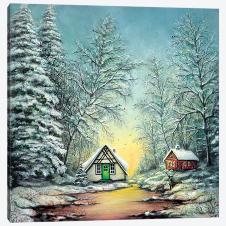 White Christmas Canvas Print #CBF20} by ColorByFeliks Canvas Art