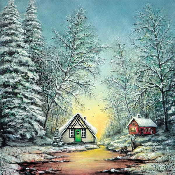 Pine Trees: White Christmas by ColorByFeliks
