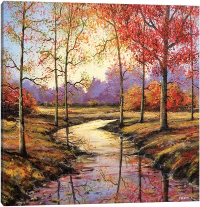That Time of Year Canvas Art Print - Trees in Transition