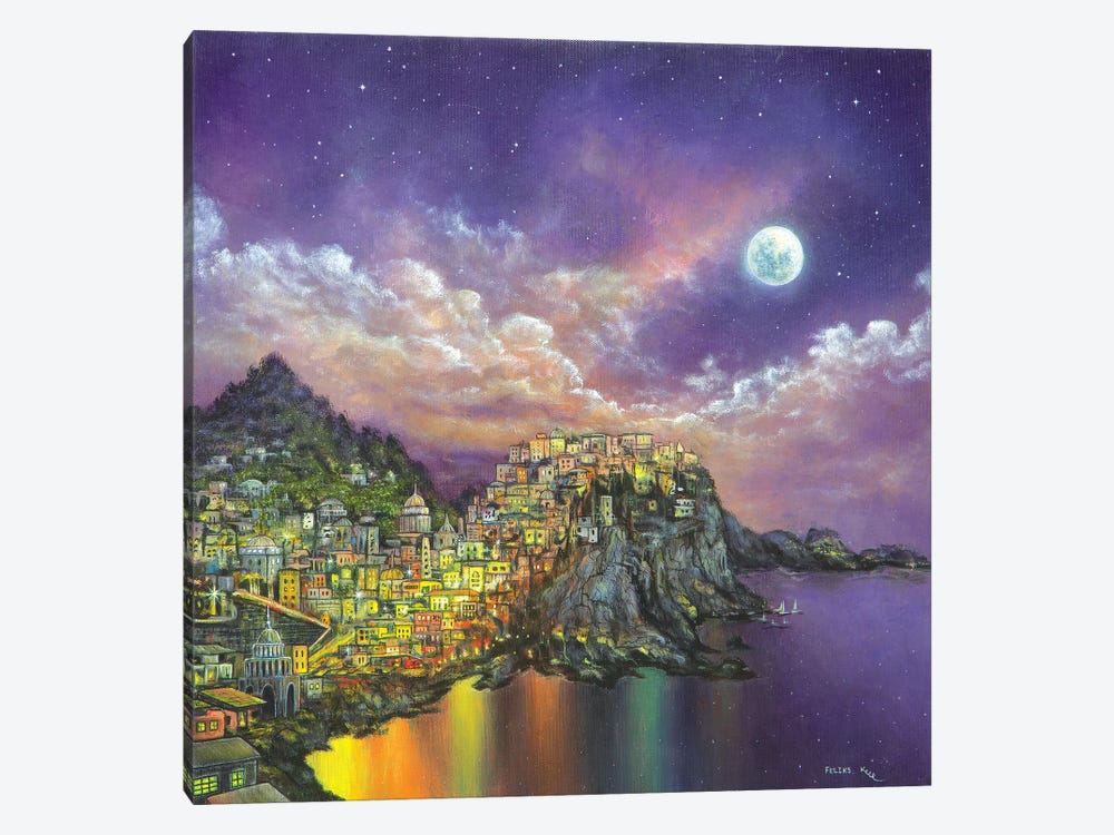 City On A Hill by ColorByFeliks 1-piece Canvas Print