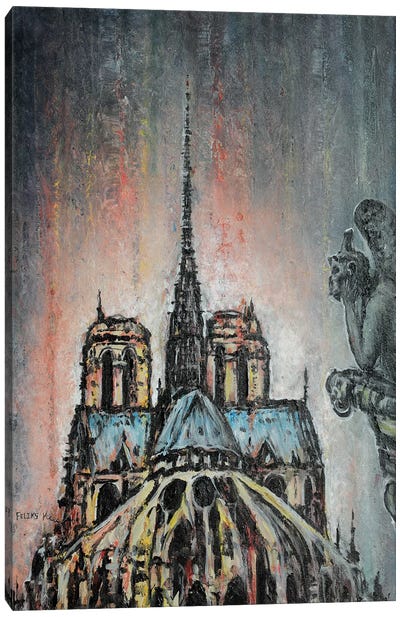 One of a Kind Canvas Art Print - Notre Dame Cathedral