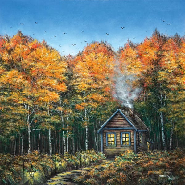 ColorByFeliks: Fall Cabin by ColorByFeliks