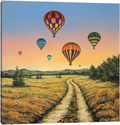 Field of Dreams Canvas Art Print - Hot Air Balloon Art