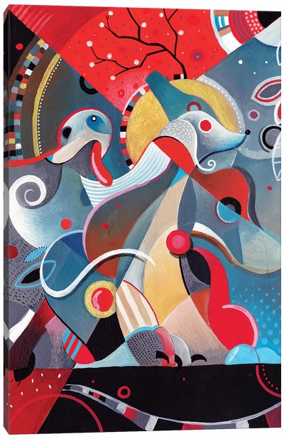 Greyhound Blood Canvas Art Print - Martin Cambriglia