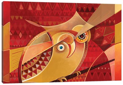 Kobi Kobi The Little African Owl Canvas Art Print - Cubism Art