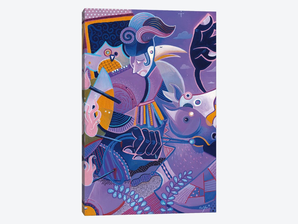 Purple Knight by Martin Cambriglia 1-piece Canvas Print