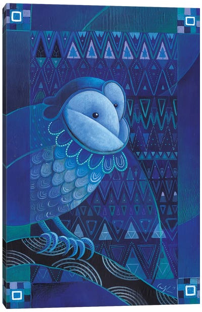 Siberian Barn Owl Canvas Art Print - Cubism Art