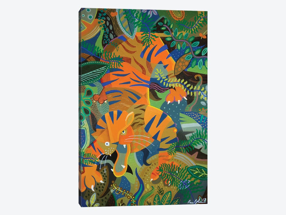 Tiger Tiger Burning Bright by Martin Cambriglia 1-piece Canvas Art Print